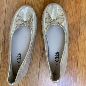 Fab kids gold slip on shoe